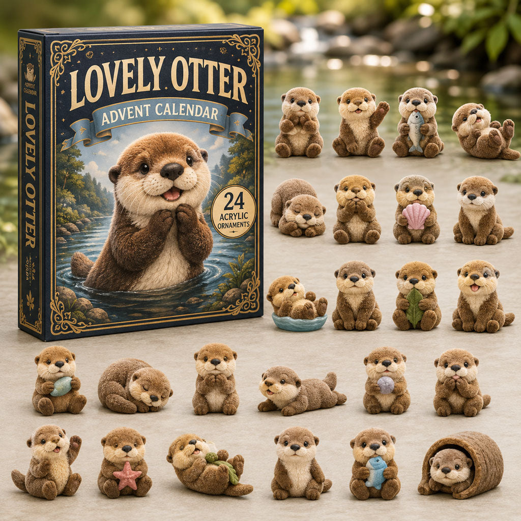 Otter Advent Calendar 2026 - 24 Acrylic Otter Ornaments