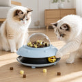 MirokenPawOrbit UFO Motion-Activated Cat Treat Dispenser Toy - Interactive Puzzle Feeder for Indoor Cats, Keeps Cats Busy While You Work