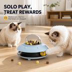 MirokenPawOrbit UFO Motion-Activated Cat Treat Dispenser Toy - Interactive Puzzle Feeder for Indoor Cats, Keeps Cats Busy While You Work