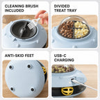 MirokenPawOrbit UFO Motion-Activated Cat Treat Dispenser Toy - Interactive Puzzle Feeder for Indoor Cats, Keeps Cats Busy While You Work