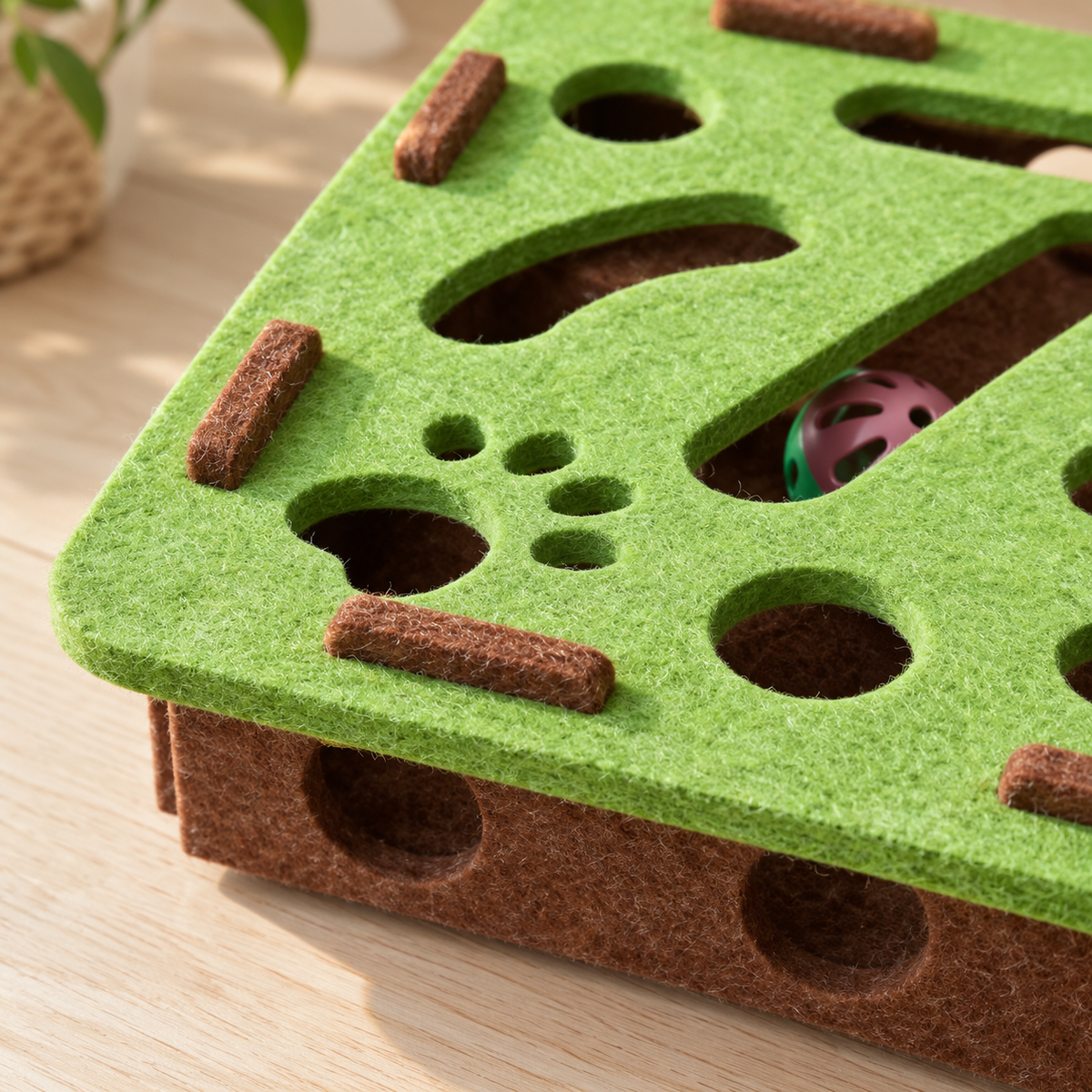 Pawpath Felt Cat Puzzle Maze
