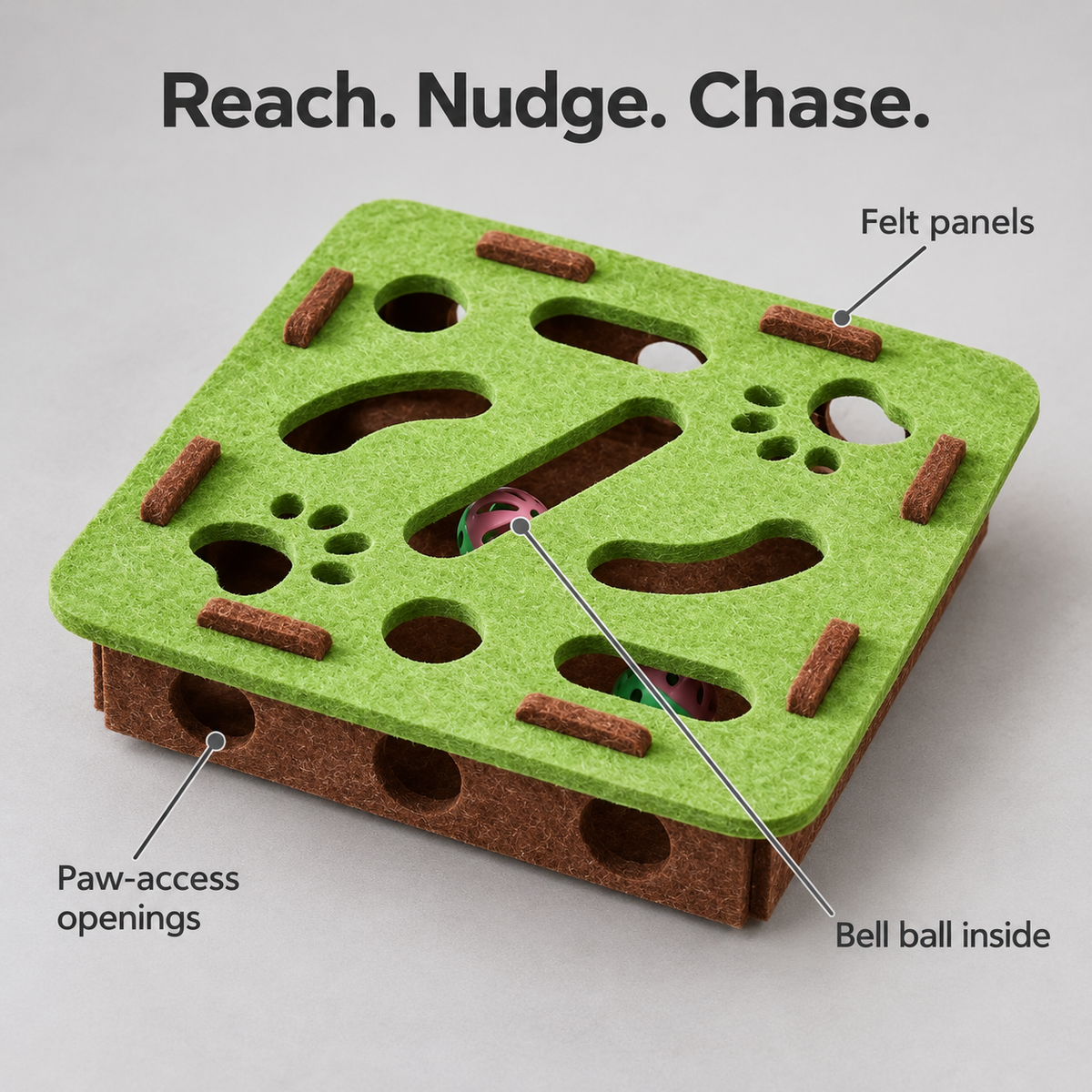 Pawpath Felt Cat Puzzle Maze