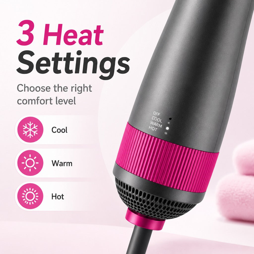 Miroken4-in-1 Pet Dryer Brush for After-Bath Grooming, Low-Noise Dog & Cat Hair Dryer Comb for Easier Drying, Brushing & Detangling