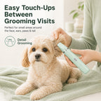 Miroken4-in-1 Cordless Pet Grooming Trimmer for Dogs & Cats - At-Home Paw, Face & Body Hair Touch-Ups for Nervous Pets
