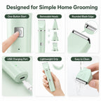 Miroken4-in-1 Cordless Pet Grooming Trimmer for Dogs & Cats - At-Home Paw, Face & Body Hair Touch-Ups for Nervous Pets