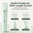 Miroken4-in-1 Cordless Pet Grooming Trimmer for Dogs & Cats - At-Home Paw, Face & Body Hair Touch-Ups for Nervous Pets