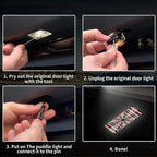 Plaid Projector Lights Model Ultra-Bright Puddle Lights Welcome Door Lamps For Tesla Model 3 Y S X (2 Pcs)
