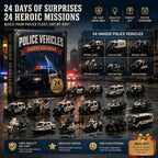 Police Vehicles Advent Calendar 2026 - 24 Acrylic Police Car Ornaments