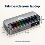 Portline LCD Desktop GaN Charging Station
