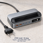 Portline LCD Desktop GaN Charging Station