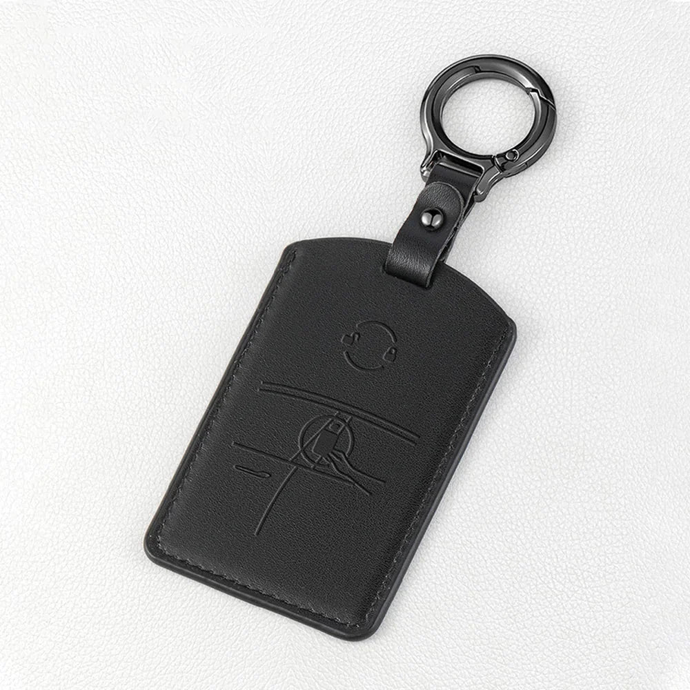 Premium Genuine Leather Key Card Holder for Tesla Model 3/Y (2017+)