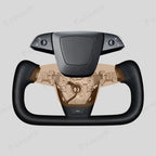 Premium Nappa Leather Yoke Steering Wheel for Tesla Model Y Juniper & Model 3 Highland– Inspired by Model S/X