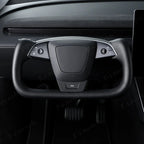 Premium Nappa Leather Yoke Steering Wheel for Tesla Model Y Juniper & Model 3 Highland– Inspired by Model S/X