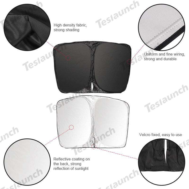 2017+ Model 3 Sun Visor for Tesla- Privacy and Thermal Insulated Sunshades Curtains
