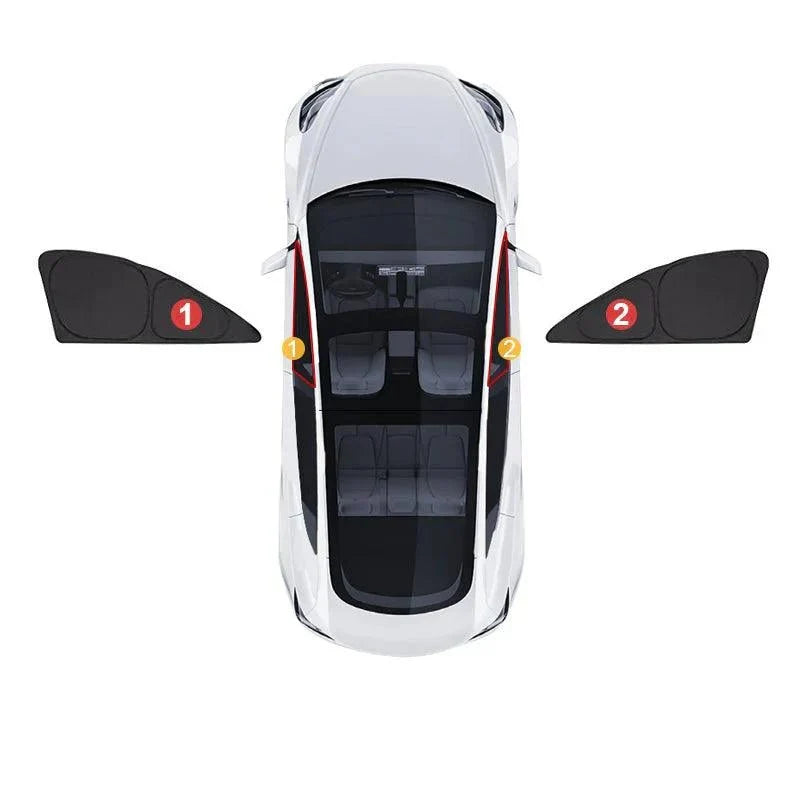 2017+ Model 3 Sun Visor for Tesla- Privacy and Thermal Insulated Sunshades Curtains