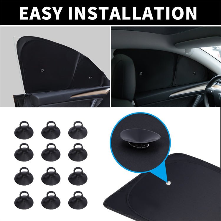2017+ Model 3 Sun Visor for Tesla- Privacy and Thermal Insulated Sunshades Curtains