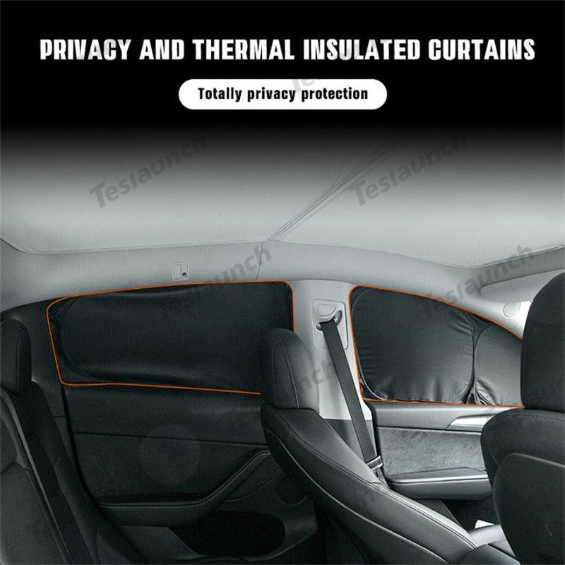 Privacy & Thermal Insulated Sunshades Curtains for Tesla Model 3 Highland Standard 2025+