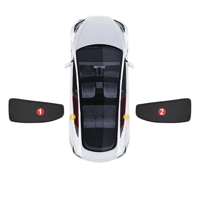 2017+ Model 3 Sun Visor for Tesla- Privacy and Thermal Insulated Sunshades Curtains