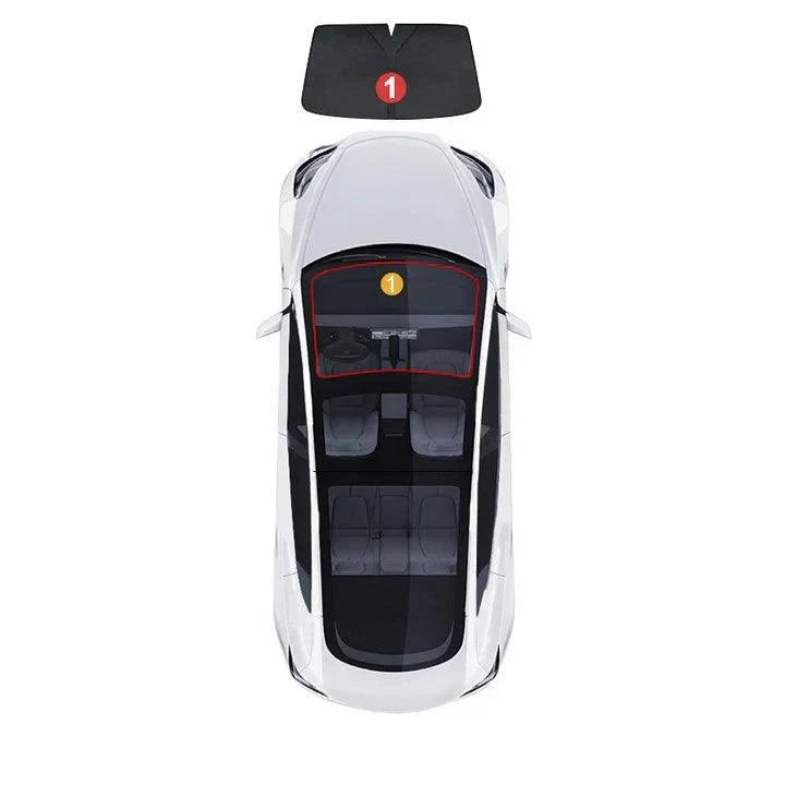 2017+ Model 3 Sun Visor for Tesla- Privacy and Thermal Insulated Sunshades Curtains