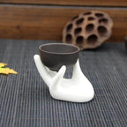 Hand Shape Ceramic Egg Cup Holder