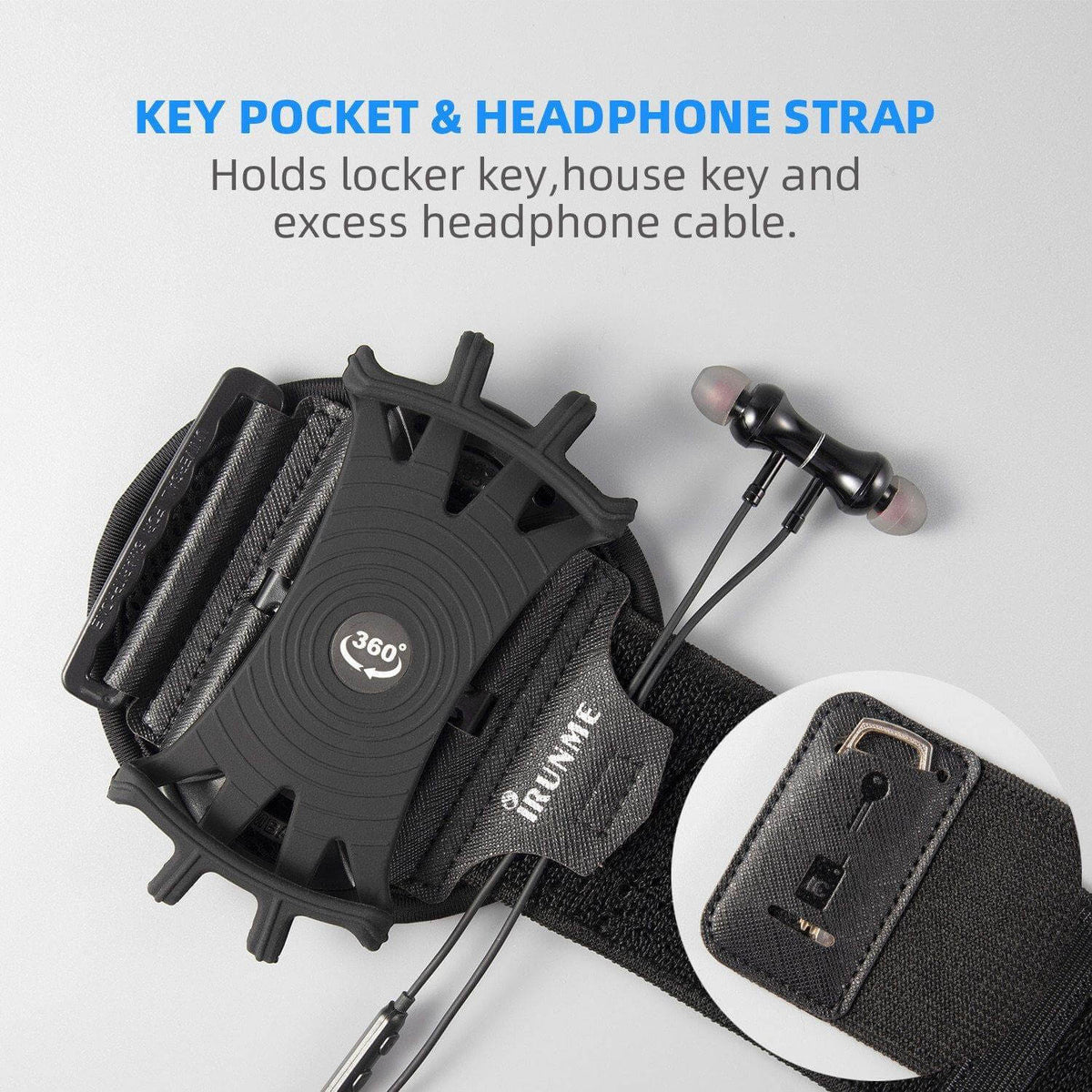 Rotating Sports Phone Holder Wristband