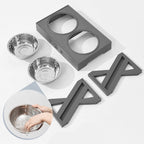 Adjustable Pet Double Food Bowl