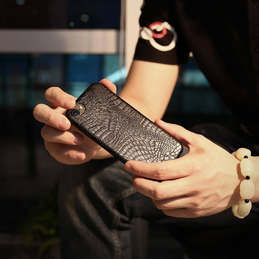 Luxury Crocodile Business Style Leather Iphone Cases