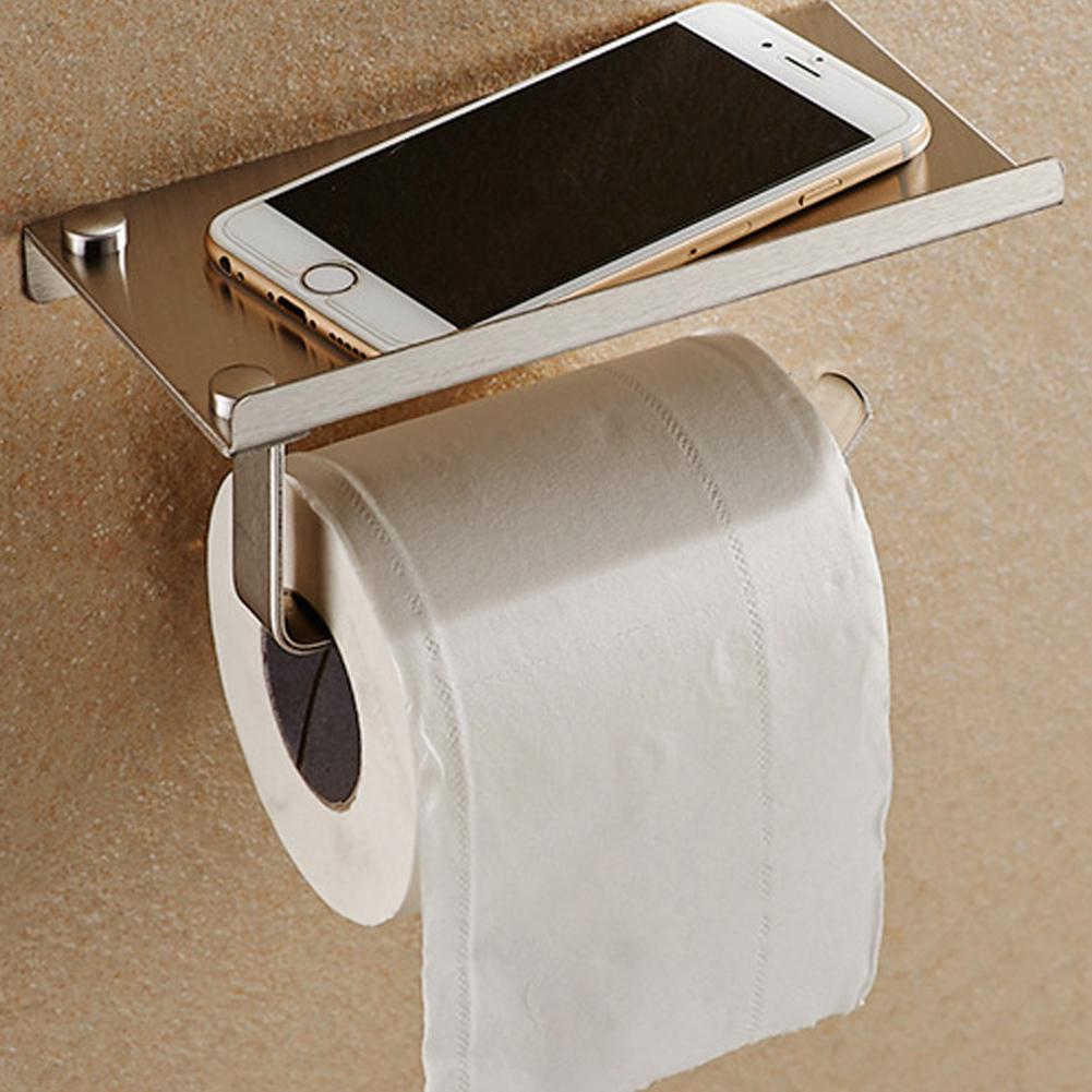 Elegant Toilet Paper Holder with Shelf | PureStyle