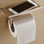 Elegant Toilet Paper Holder with Shelf | PureStyle
