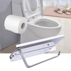 Elegant Toilet Paper Holder with Shelf | PureStyle