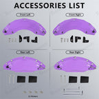 Purple 2021-2026 Model S/X Brake Caliper Covers (4Pcs) for Tesla