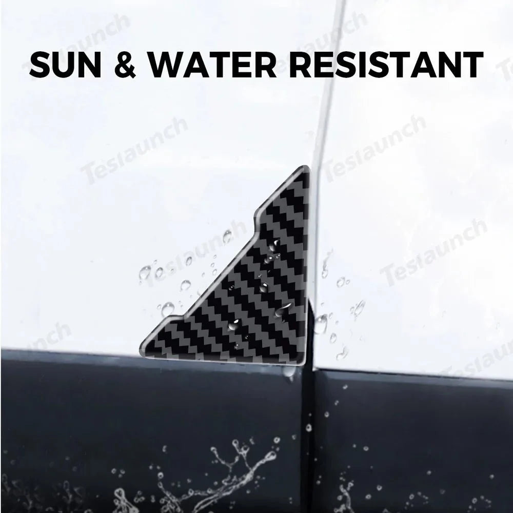 PVC Carbon Pattern Door Corner Guards – Universal Fit for All Cars