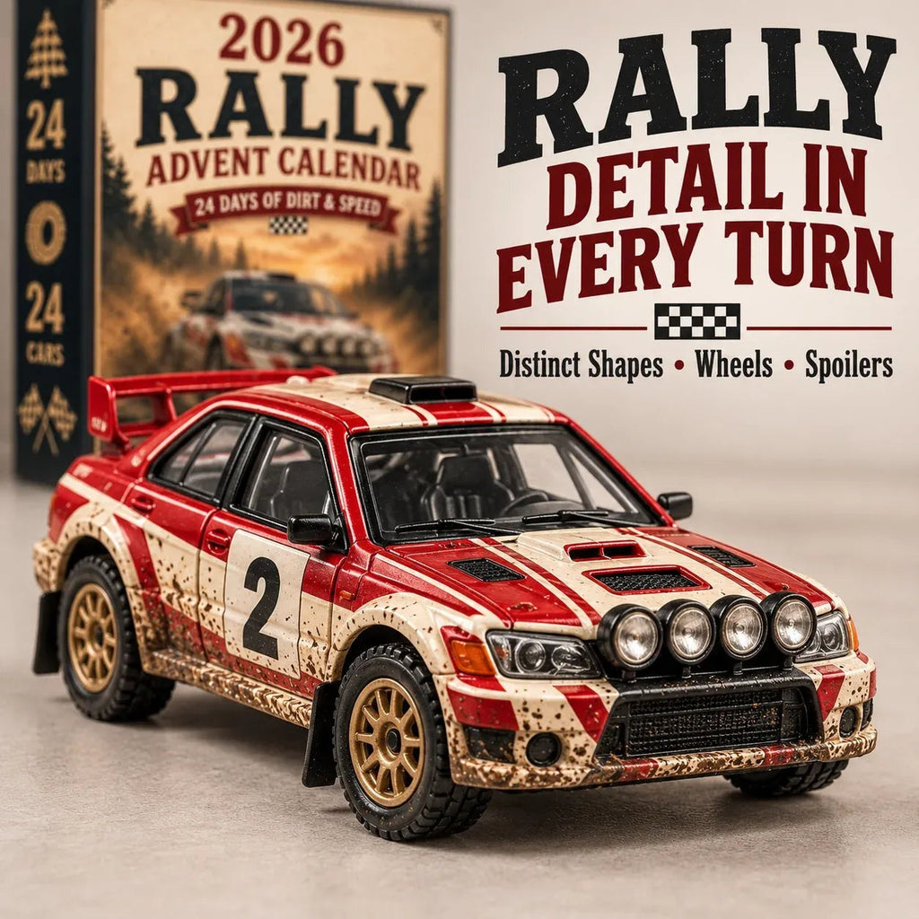 Rally Advent Calendar 2026 - 24 Unique Miniature Rally Cars