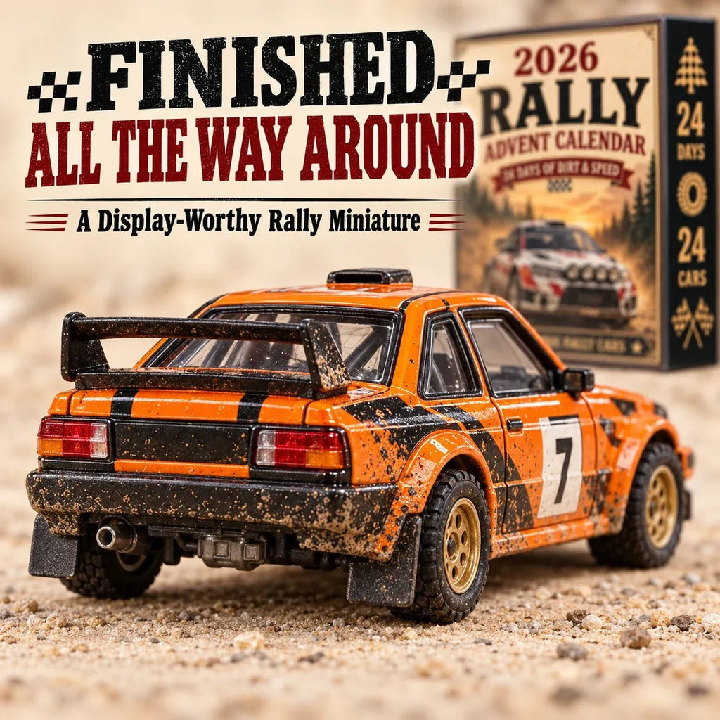 Rally Advent Calendar 2026 - 24 Unique Miniature Rally Cars