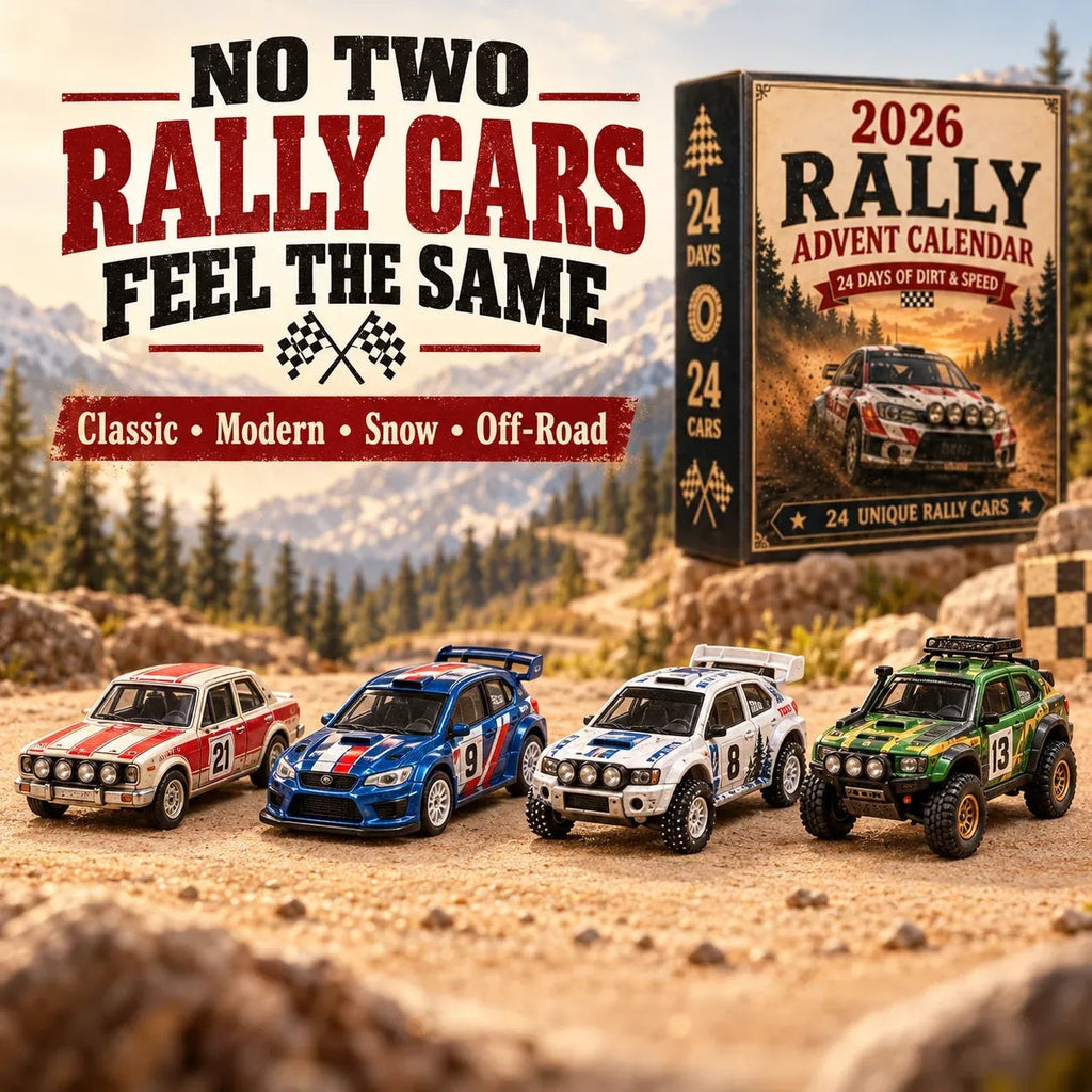 Rally Advent Calendar 2026 - 24 Unique Miniature Rally Cars