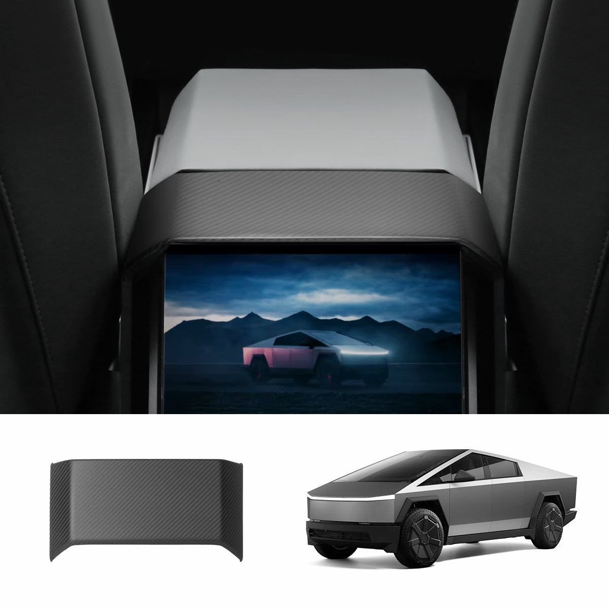 [Real Carbon Fiber] Backseat Air Vent Top Cover for Cybertruck