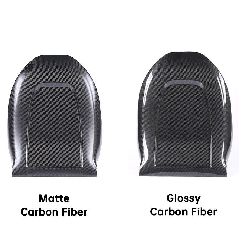 [Real Carbon Fiber] Backseat Cover, Rear Seat Back Overlay for Tesla Model 3/Y (1 Pair) (2017-2023)