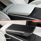 [Real Carbon Fiber] Center Console Armrest Overlay for Model X/S 2021+