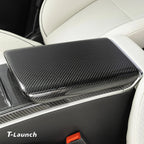 [Real Carbon Fiber] Center Console Armrest Overlay for Model X/S 2021+