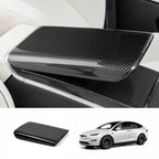 [Real Carbon Fiber] Center Console Armrest Overlay for Model X/S 2021+