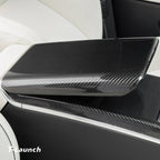 [Real Carbon Fiber] Center Console Armrest Overlay for Model X/S 2021+