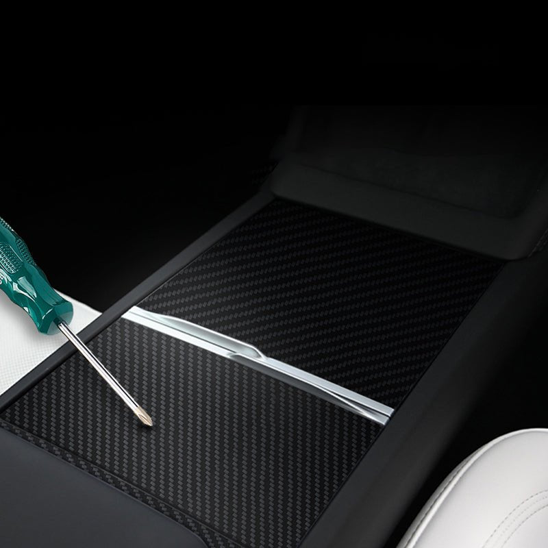 Real Carbon Fiber Center Console Cover for Tesla 2024+ Model 3 Highland