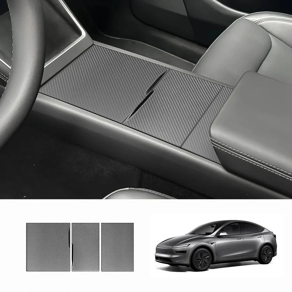 [Real Carbon Fiber] Center Console Panel Cover for Tesla Model Y Juniper 2025+