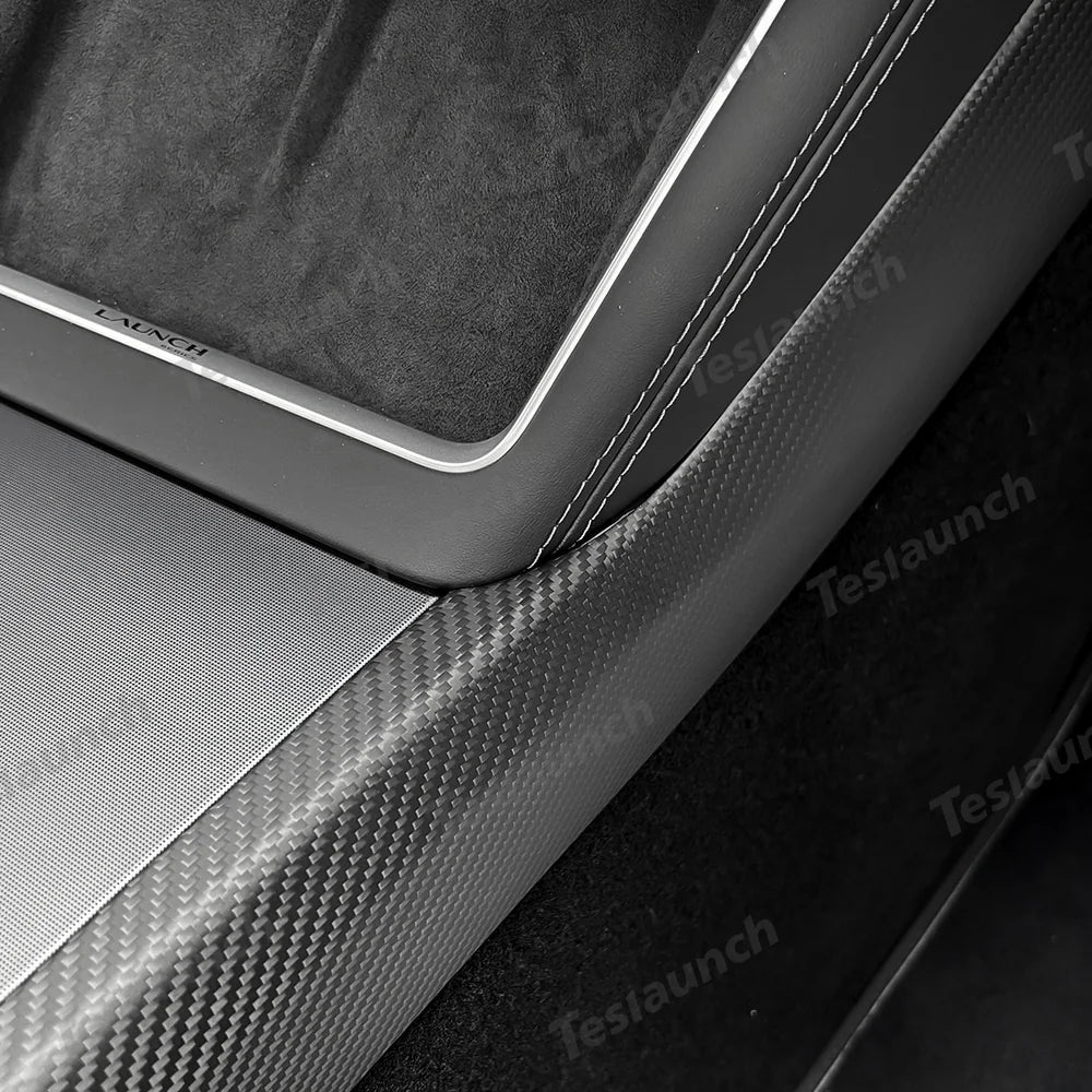 [Real Carbon Fiber] Center Console Side Interior Trim Panel for Tesla Model Y Juniper 2025+
