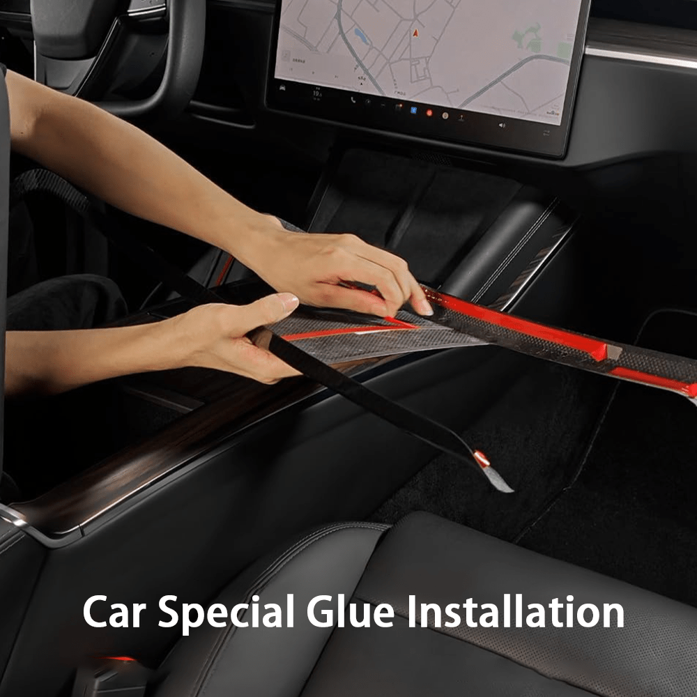[Real Carbon Fiber] Center Console Side Trim Cover for Model S/X 2022+