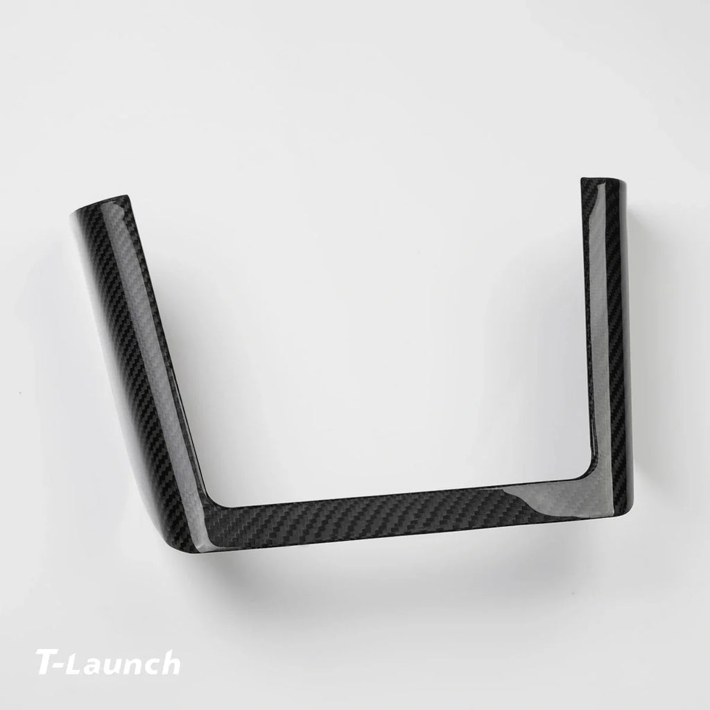 [Real Carbon Fiber] Central Control Charging Frame Cover For Model X 2021+