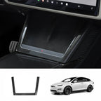 [Real Carbon Fiber] Central Control Charging Frame Cover For Model X 2021+