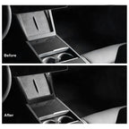 [Real Carbon Fiber] Central Control Charging Frame Cover for Tesla Model 3 Highland Standard 2025+