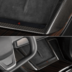 [Real Carbon Fiber] Charging Pad Frame Overlay for Tesla Model S/X 2022+