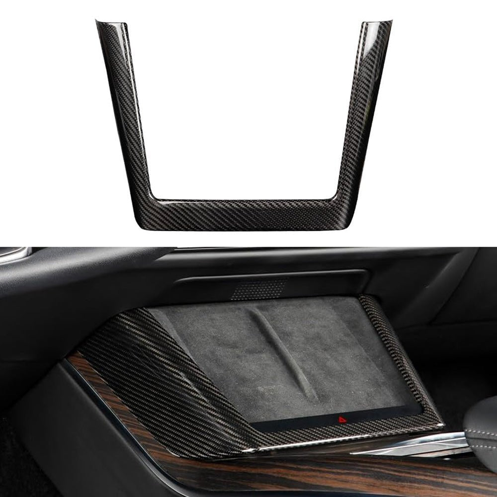 [Real Carbon Fiber] Charging Pad Frame Overlay for Tesla Model S/X 2022+